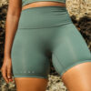 Biker Shorts Green From Zoomed View