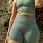 BeVe Shorts Green Front View