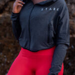 Cropped workout jacket front